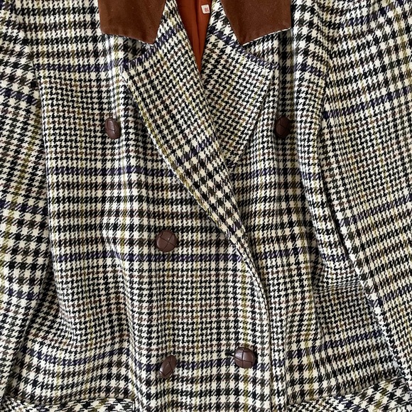 Vintage Plaid Wool Blazer Made In France - Picture 2 of 9